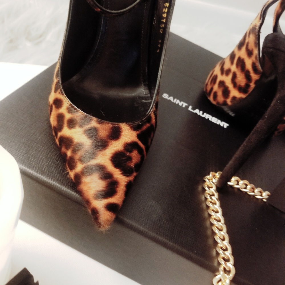 ❌SOLD❌Saint Laurent's Zoe ankle-strap pumps - Picture 5 of 7